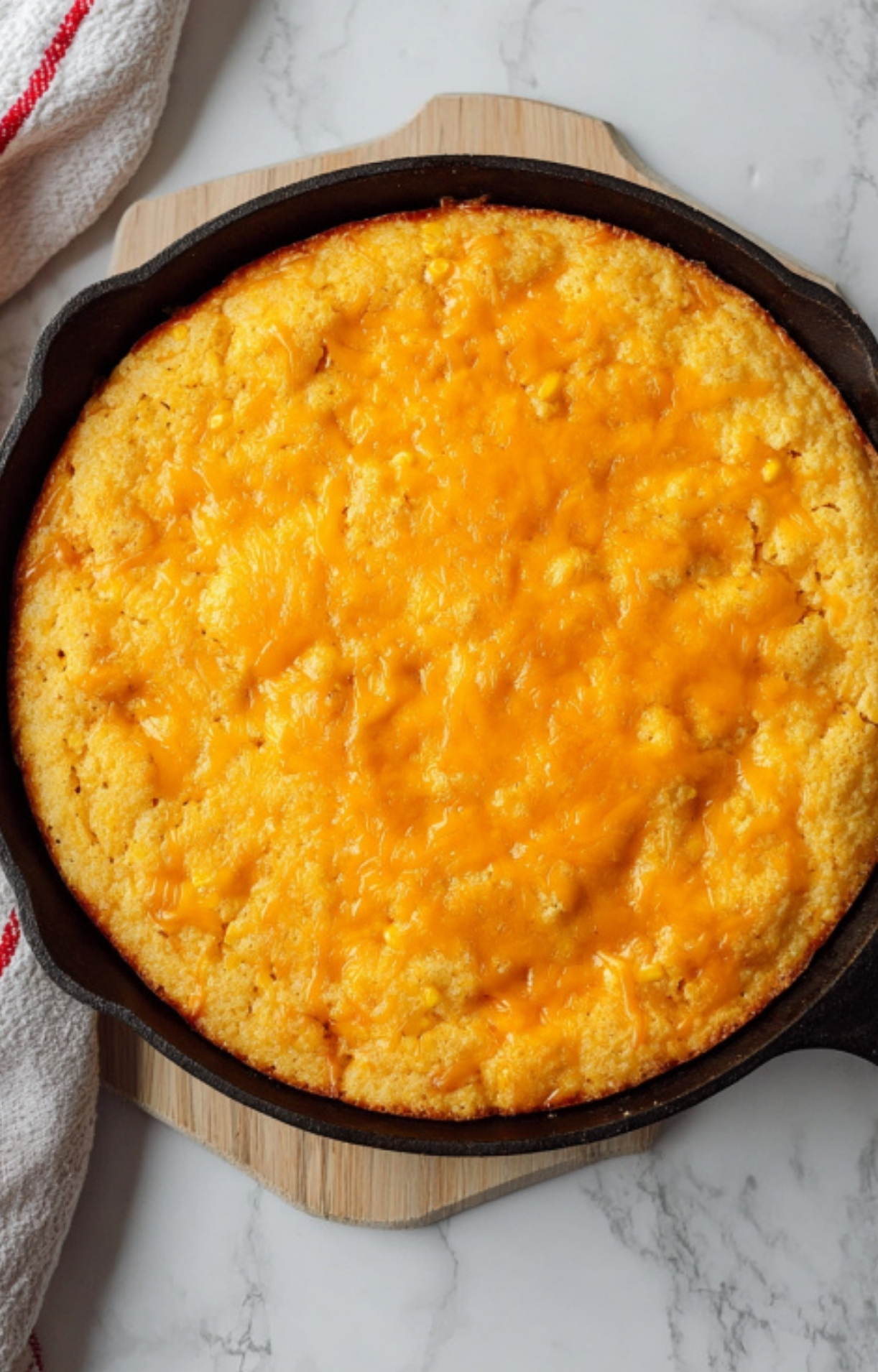Single serving of corn casserole on a white plate with corn kernels and a fork, perfect for family gatherings