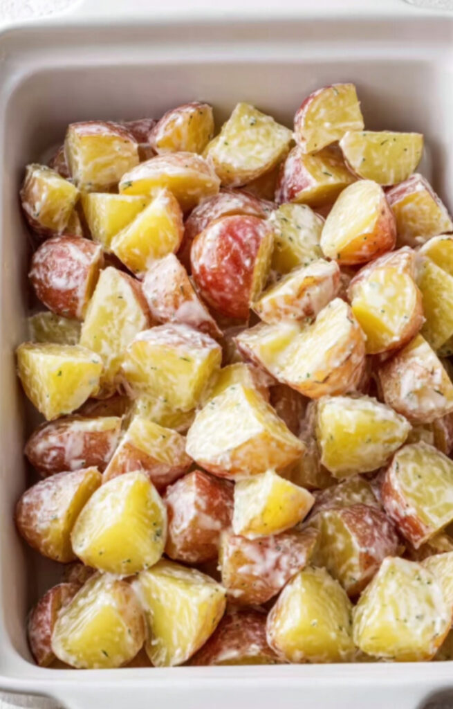 Easy Cheesy Ranch Potatoes Recipe (Just 4 Ingredients!)