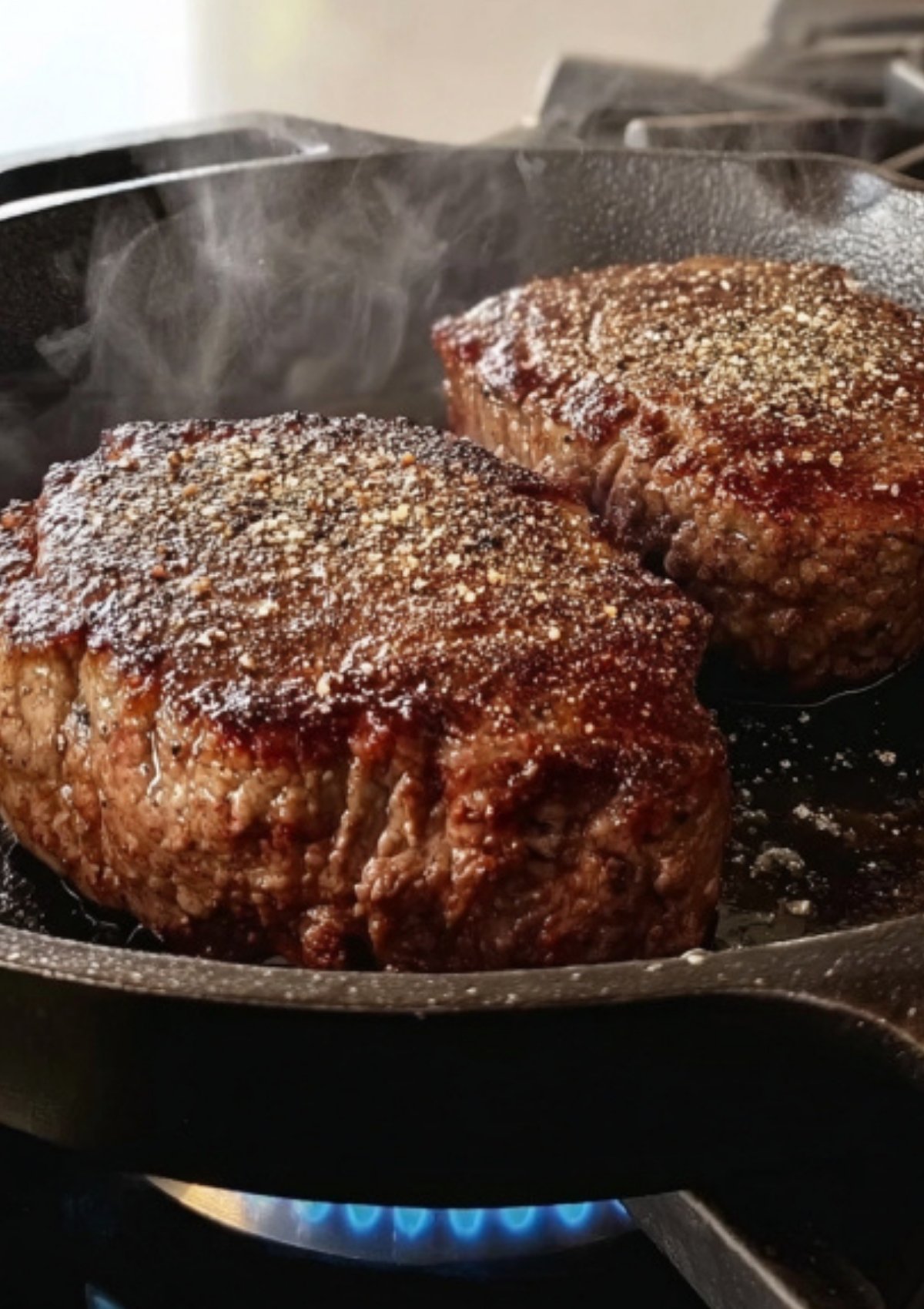 Chilled pastry wrapped tightly around beef and mushrooms, sealed and ready to go in the air fryer for a golden crust.