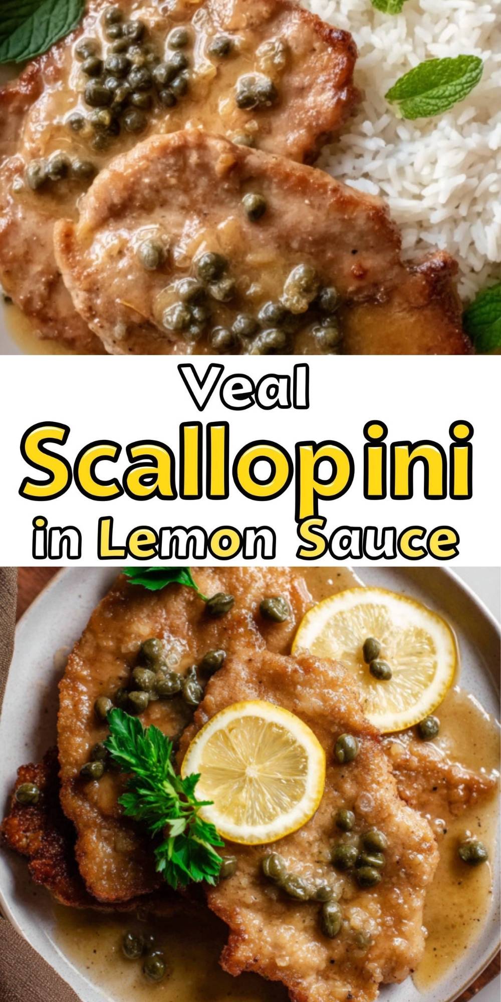 Thinly sliced raw veal placed on a white paper towel to remove moisture before cooking Veal Scallopini in Lemon Sauce