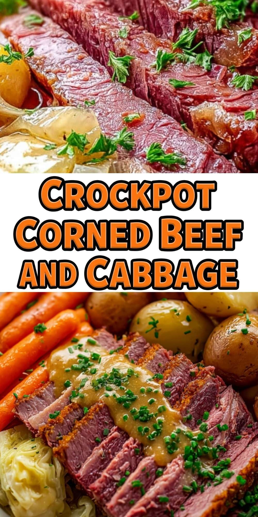 Sliced crockpot corned beef served with tender potatoes, carrots, and cabbage. This slow cooker meal is perfect for St. Patrick’s Day, Sunday supper, or any cozy family dinner.