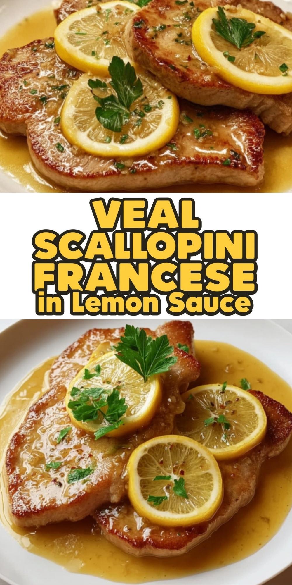 Tender veal scallopini in a bright lemon sauce, topped with fresh parsley and lemon slices. The perfect easy Italian dinner for spring or any weeknight.