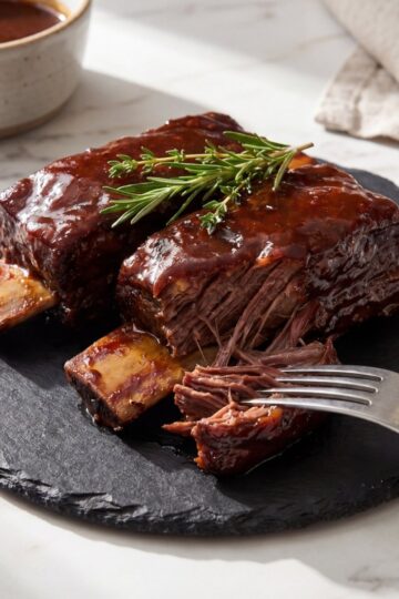 braised wagyu beef short ribs pulled apart with fork tender juicy slow cooked comfort food recipe