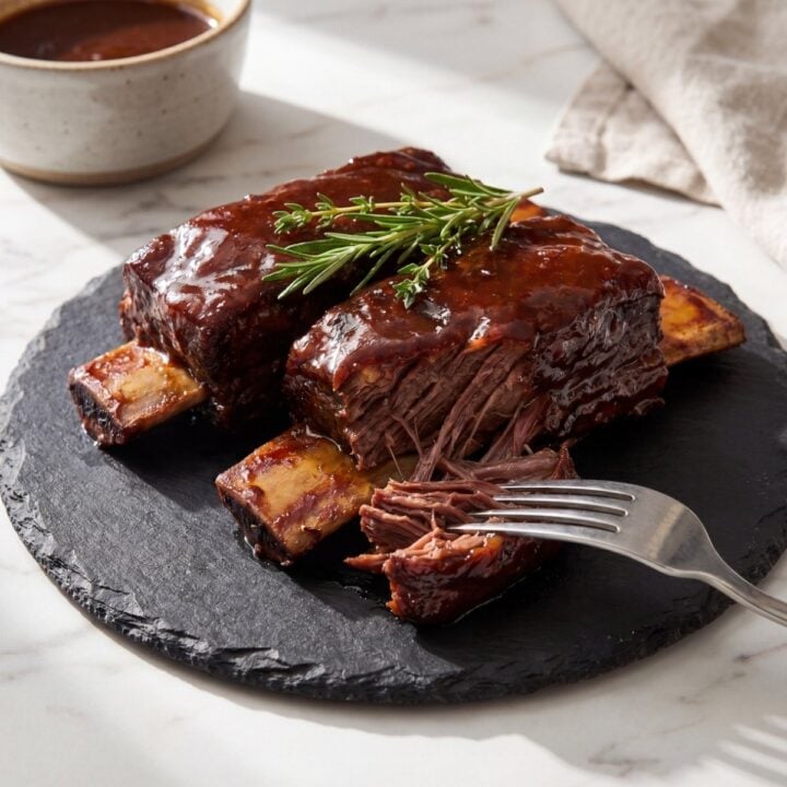 braised wagyu beef short ribs pulled apart with fork tender juicy slow cooked comfort food recipe