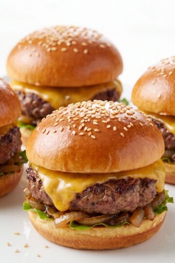wagyu beef sliders with melted cheese caramelized onions and soft buns easy dinner idea