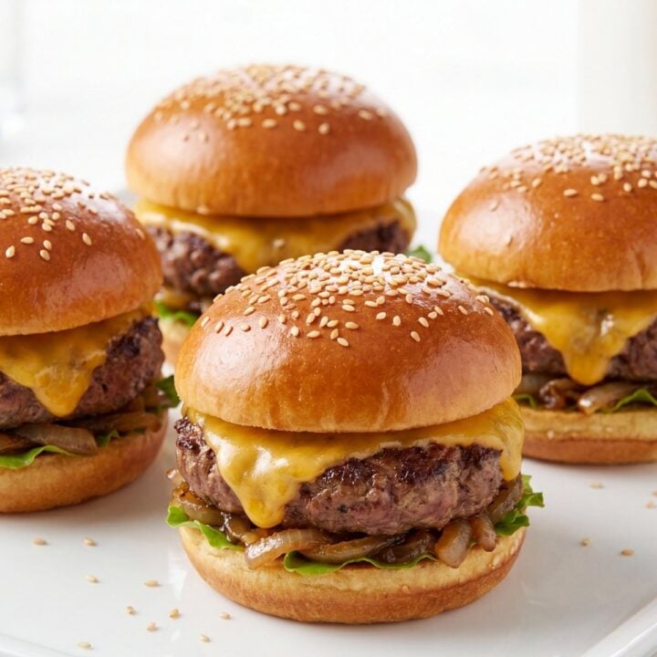 wagyu beef sliders with melted cheese caramelized onions and soft buns easy dinner idea