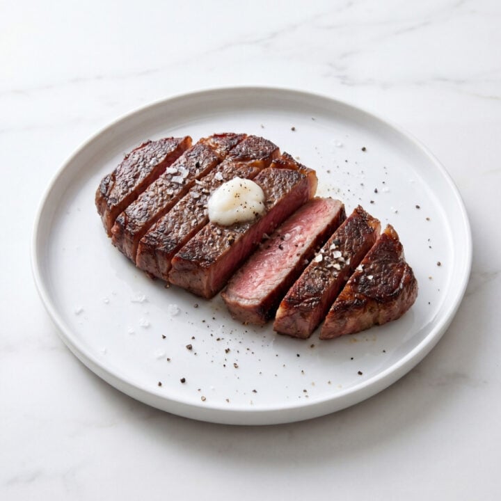 wagyu steak sliced with crispy crust using wagyu beef tallow recipe for juicy tender meat and rich flavor