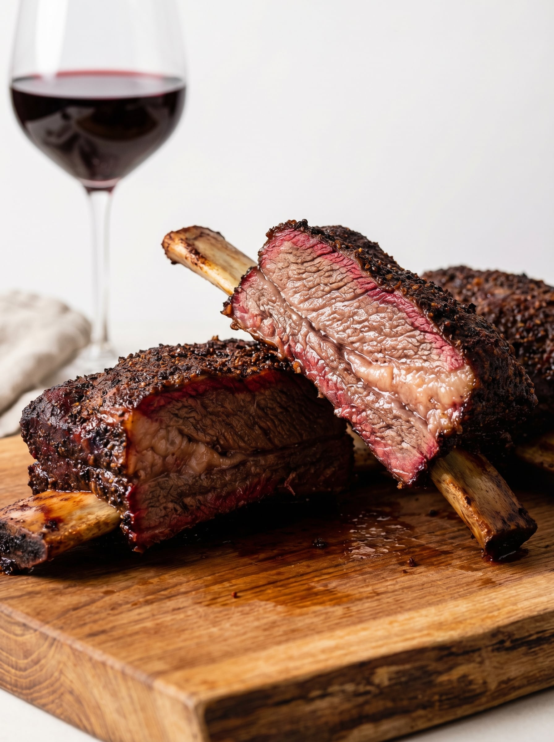 Dry rub seasoning in bowl for beef short ribs pellet smoker recipe with spices