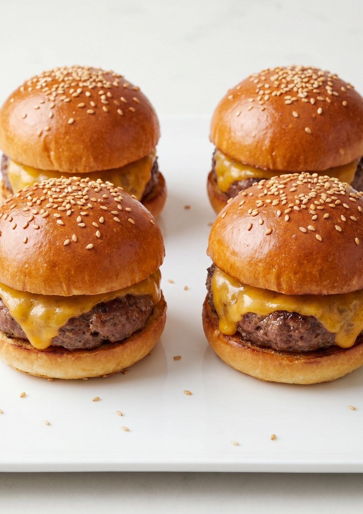 wagyu beef sliders with melted cheese on brioche buns easy appetizer recipe for parties