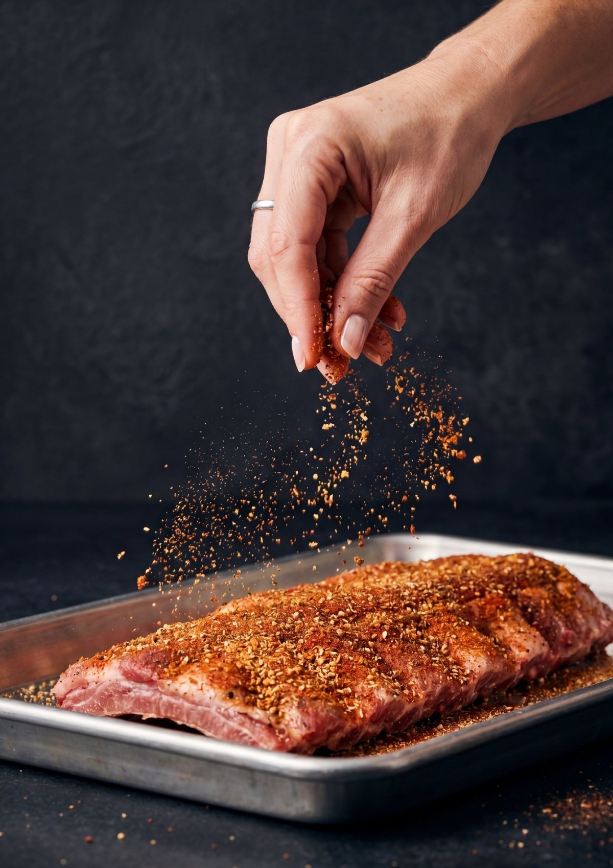 close view of pellet smoker memphis ribs recipe showing bark texture and juicy smoked meat
