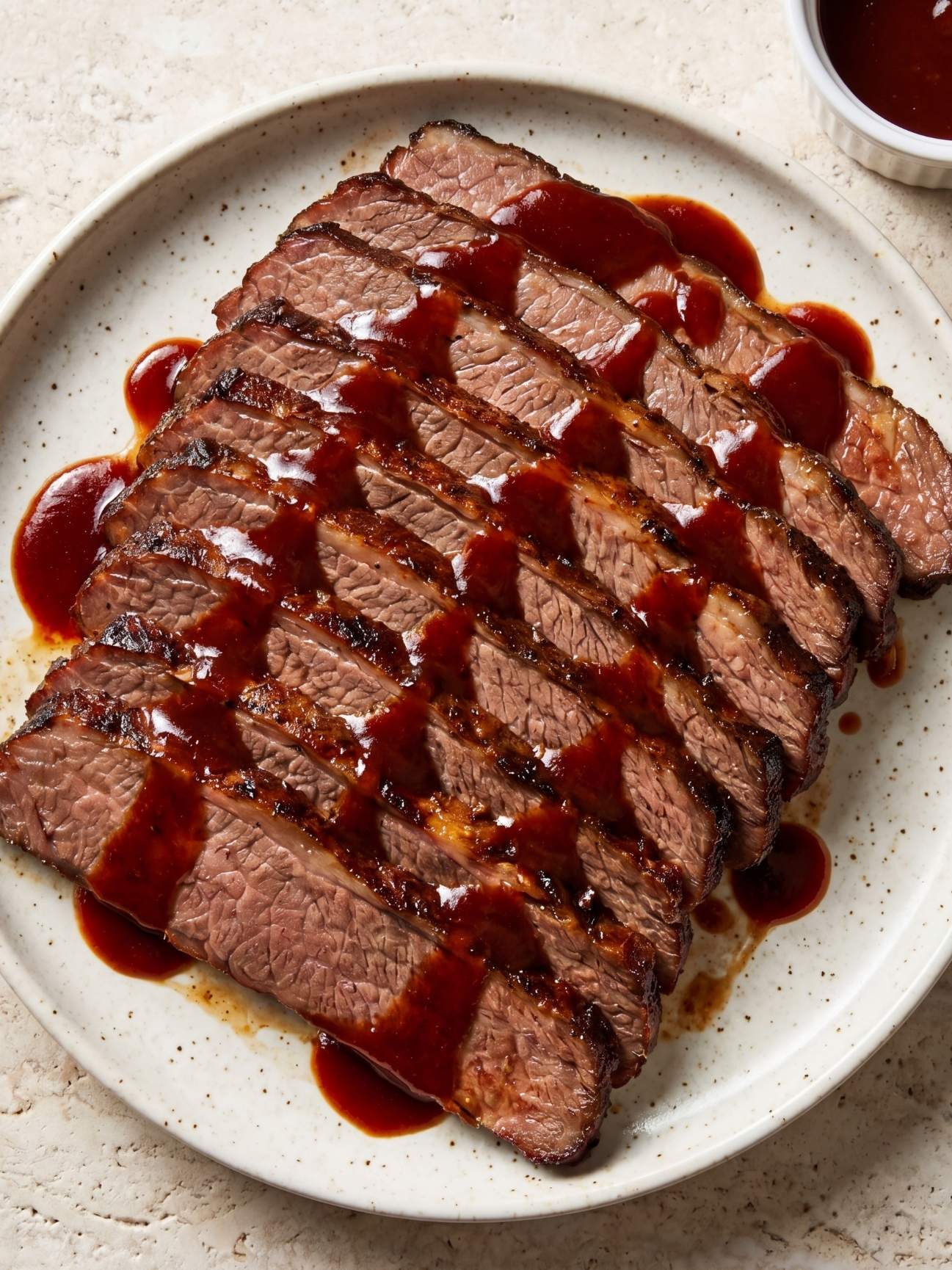 tender wagyu beef brisket recipe sliced brisket with rich bbq sauce on plate juicy and flavorful