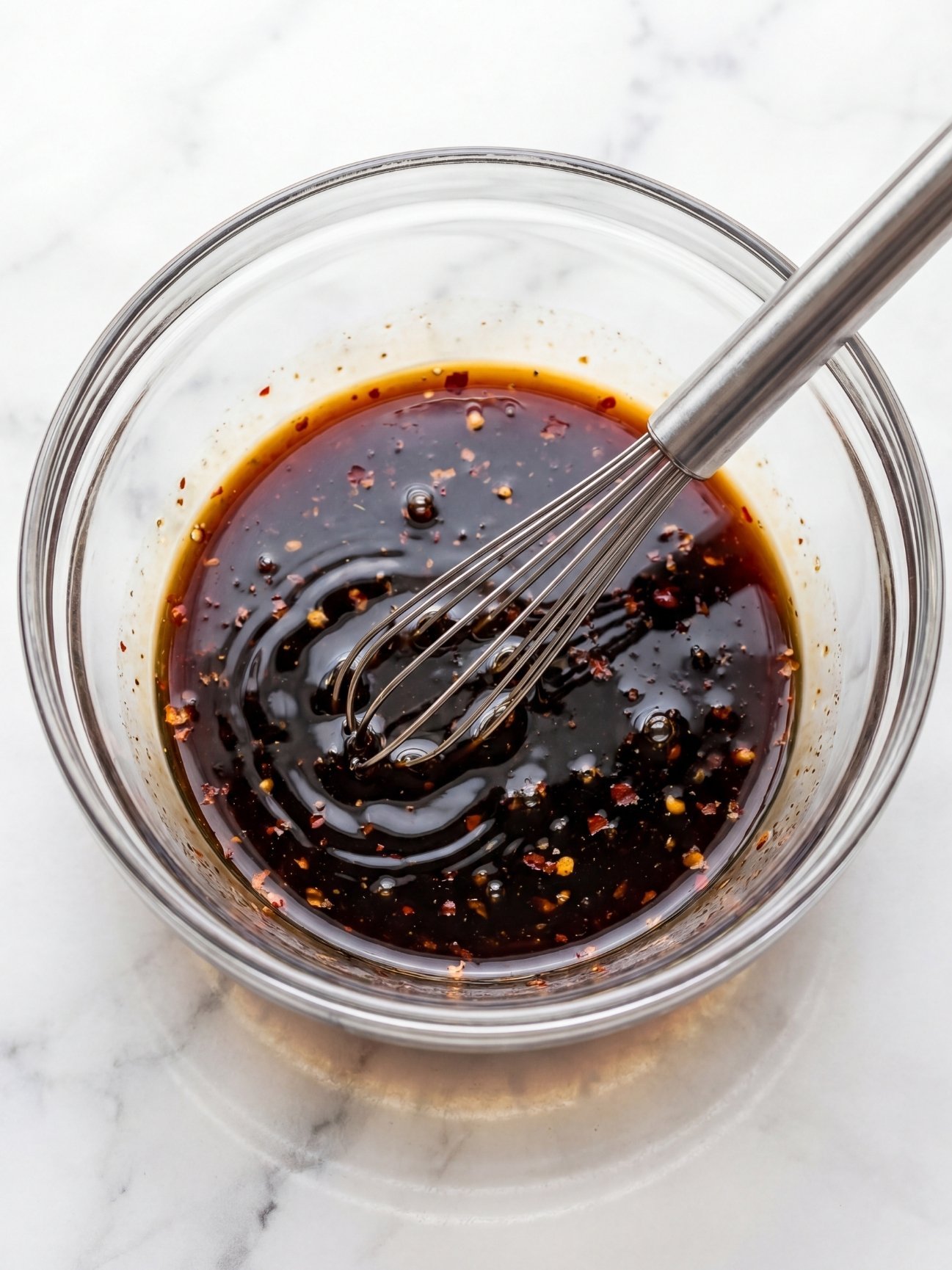 wagyu ground beef recipe sauce mixture with soy sauce honey and spices in bowl