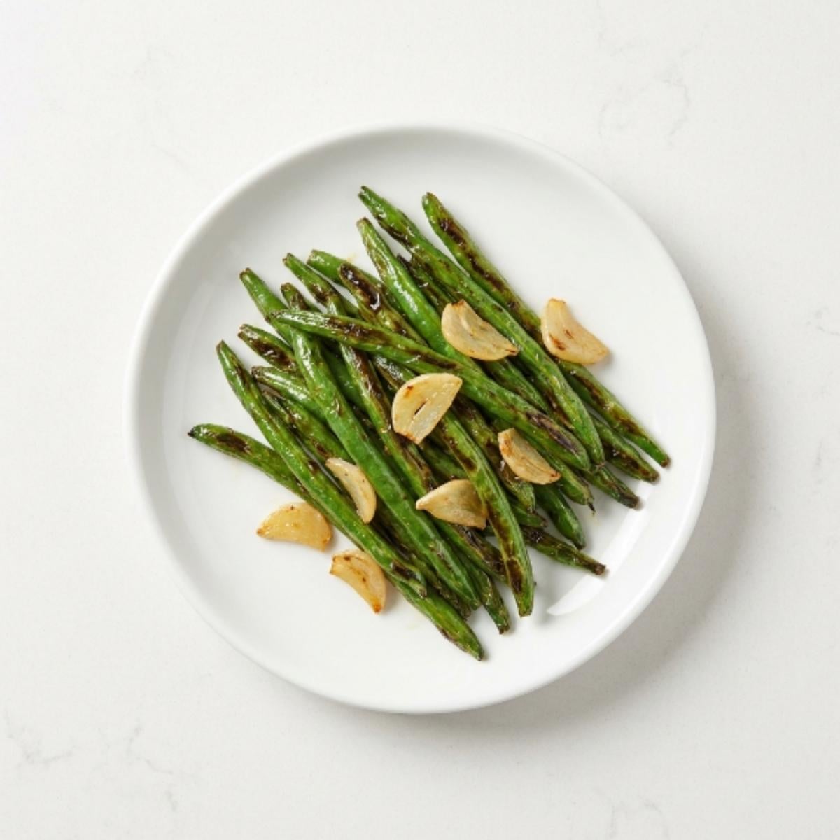 Roasted Garlic Green Beans Side Dish